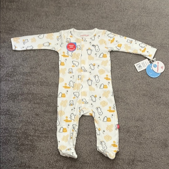Magnetic Me Other - NWT Magnetic Me Honey Bee Mine Organic Cotton Footie Pajama Size 3-6 months